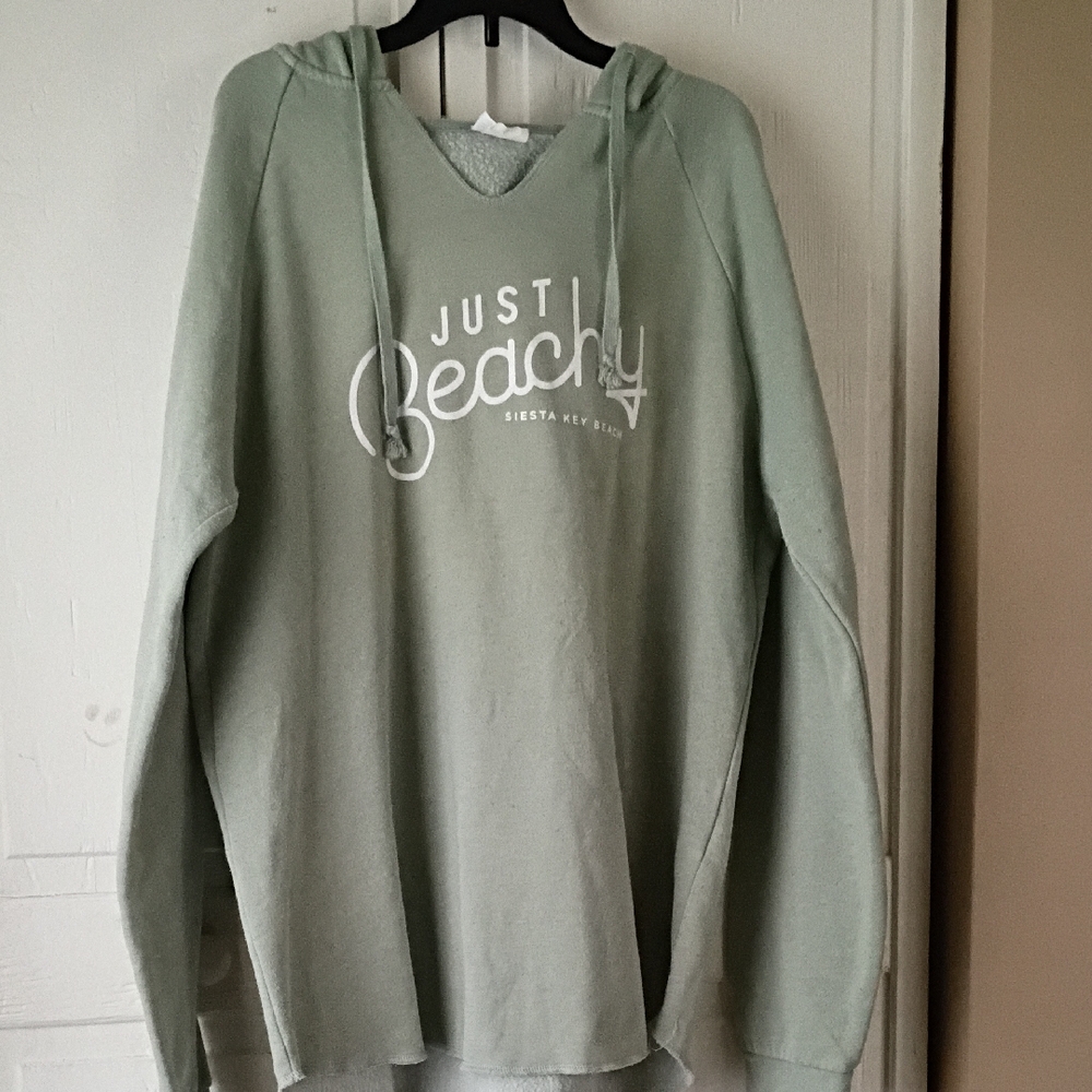Coastal Classics Mint Green Hoodie - Logo Tag Visible Size L.